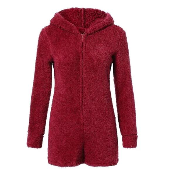 Chicgenes Bear Ears Hoodie Warm Long Sleeve Romper Size Medium - Picture 2 of 4